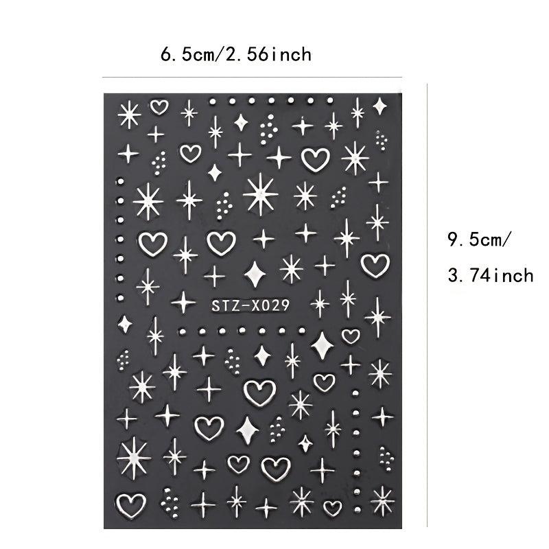 5D Self Adhesive Geometric Nail Art Stickers