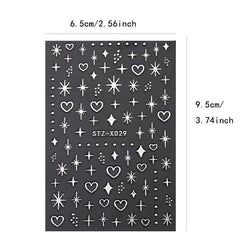 5D Self Adhesive Geometric Nail Art Stickers