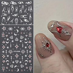 5D Self Adhesive Geometric Nail Art Stickers