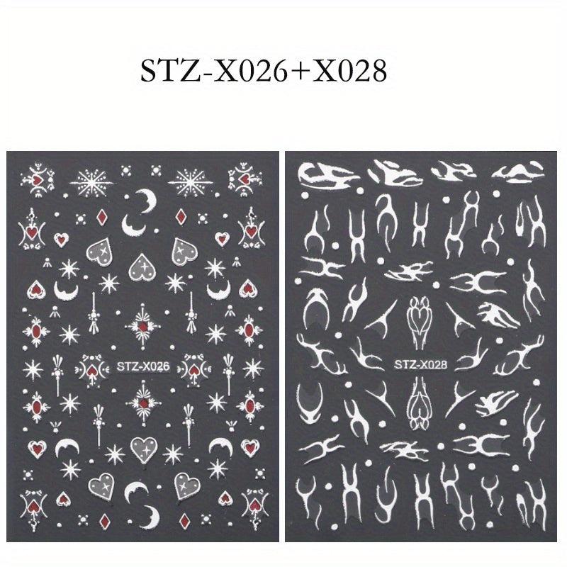 5D Self Adhesive Geometric Nail Art Stickers