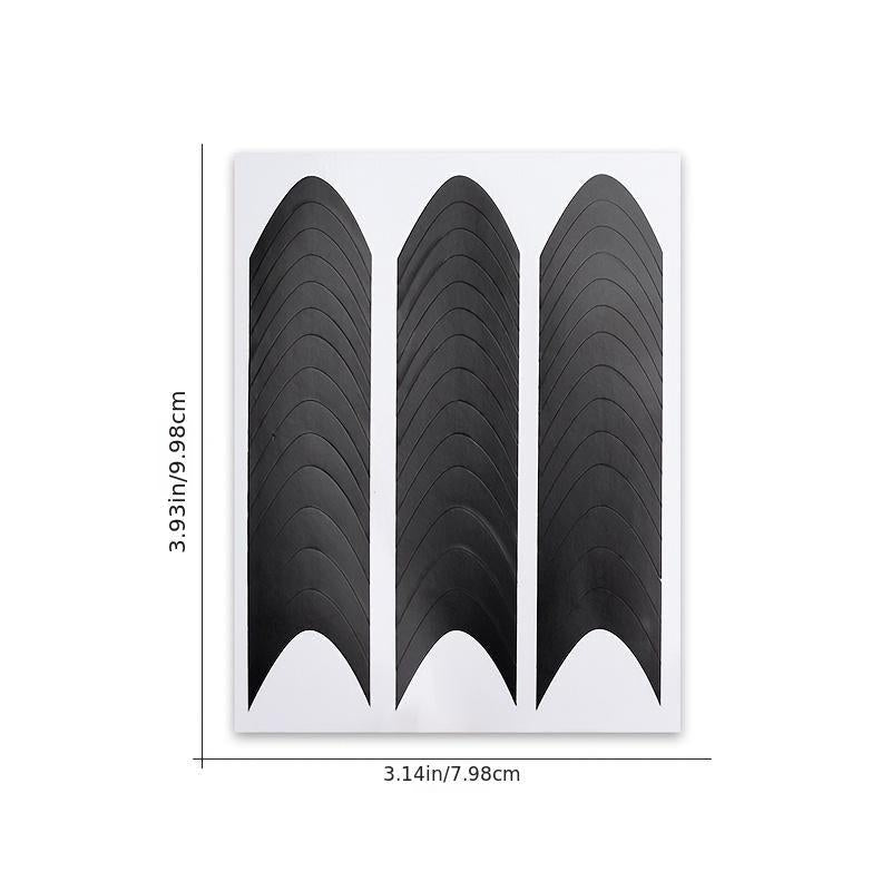 French Manicure Nail Art Stickers Moon V Shape Nail Guides