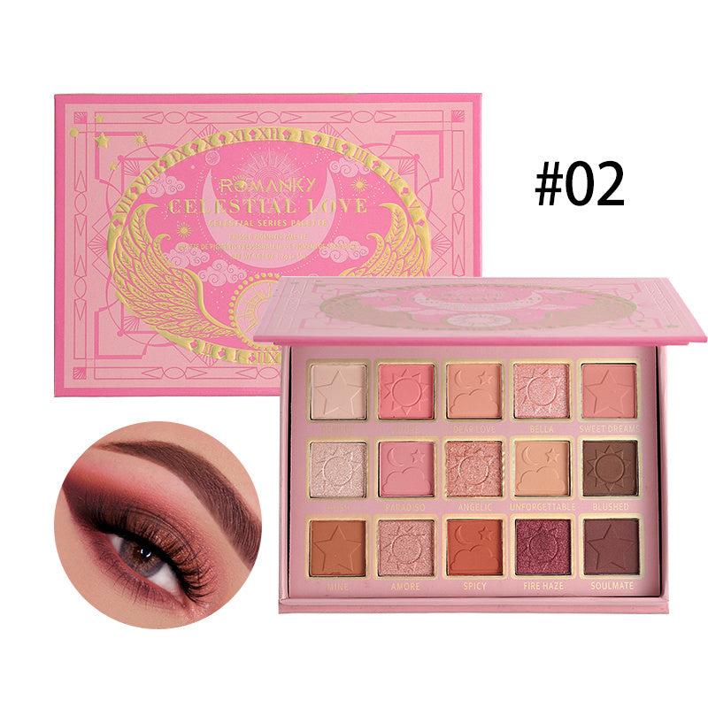 ROMANKY 15-Color Matte Earth Eyeshadow Palette - Angel Collection