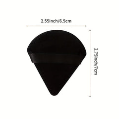4pcs Fan Shape Powder Puff Set Soft Velvet Makeup Puffs With Strap