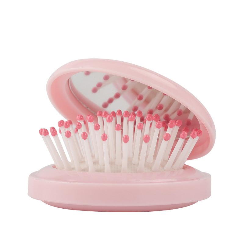 Folding Comb Mirror Set Portable Dual-use Smooth Hair Comb