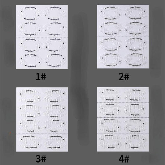 32 Pairs Eyeliner/Eyeshadow Stencils Kit for Perfect Eye Makeup