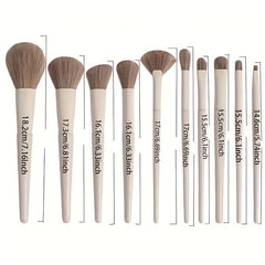 10pcs Makeup Brush Set with Sponge & Silicone Brush - Ideal for Makeup Beginners
