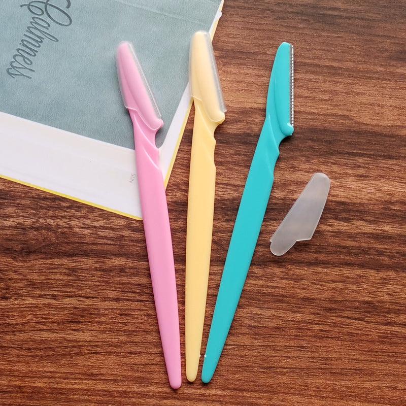 3pcs Eyebrow Razors For Women Dermaplaning Razor With Safety Cover