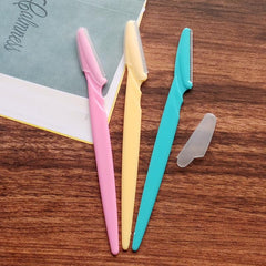 3pcs Eyebrow Razors For Women Dermaplaning Razor With Safety Cover