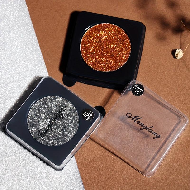 Green Monochrome Glitter Eyeshadow Powder for Stage Makeup