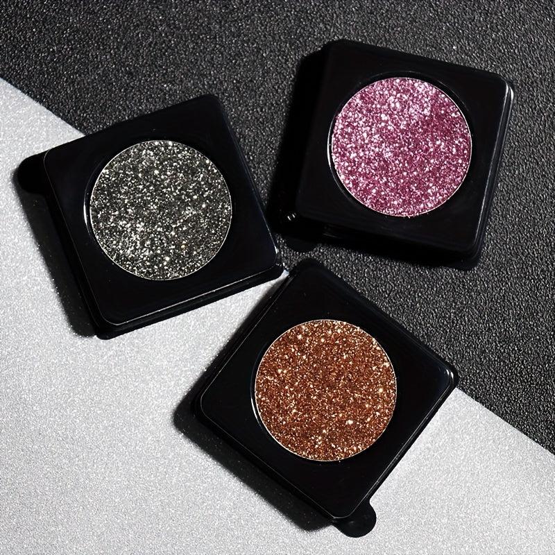 Green Monochrome Glitter Eyeshadow Powder for Stage Makeup