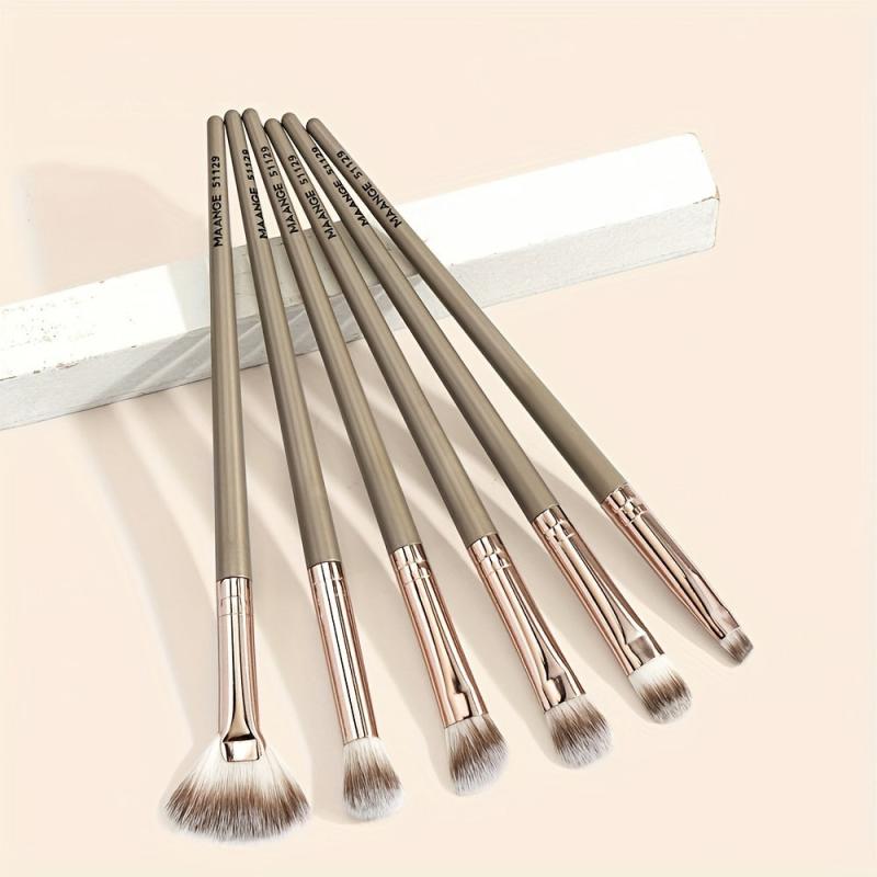 6pcs Travel Makeup Brush Set for Eye Shadow & Highlight