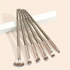6pcs Travel Makeup Brush Set for Eye Shadow & Highlight