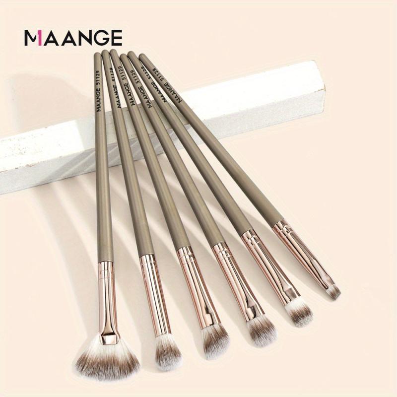 6pcs Travel Makeup Brush Set for Eye Shadow & Highlight