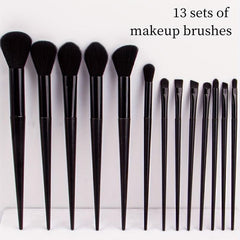 Makeup Brushes 13pcs Synthetic Handle Set Kabuki Foundation Powder Blush Brush