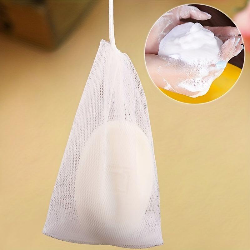 10Pcs Mesh Soap Bag Soft Double Layer Soap Pouch Saver With Drawstring