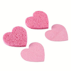 Compressed Facial Sponge Heart Shape Honeycomb Skin Friendly Cleansing Pad