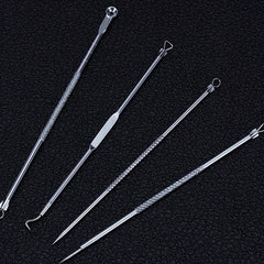 5pcs Blackhead Remover Tweezers Set with Portable Case