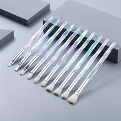 8pcs 10pcs Crystal Handle Eye Makeup Brushes Set