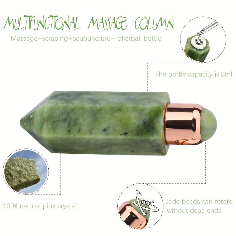 Face Massager Essential Roller Bottle Crystal Jade Massage Column Roll On Bottle