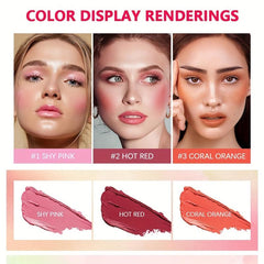 Hydrating Lip & Cheek Dual Use Blush Cream Stick - Blush Cream Red Pink