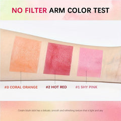 Hydrating Lip & Cheek Dual Use Blush Cream Stick - Blush Cream Red Pink