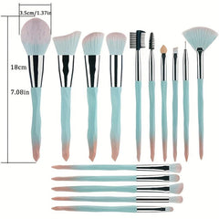 YxN 4 15pcs Pink Makeup Brush Set