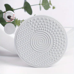 Silicone Makeup Brush Cleaner Pad Portable Clean Brushes Instantly Gray