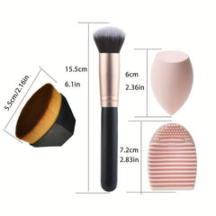 4 Pcs Multifunctional Foundation Brush Set Blush Brush