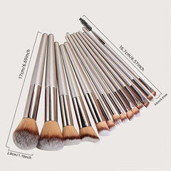 12-Piece Kabuki Makeup Brushes Set for Foundation Powder Blush Eyeshadow