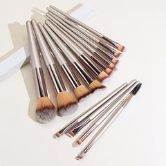 12-Piece Kabuki Makeup Brushes Set for Foundation Powder Blush Eyeshadow