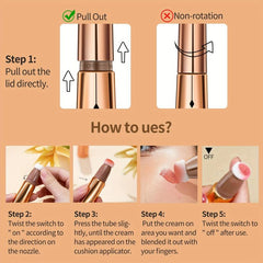 Highlighter Cream with Sponge Applicator for Brightening Makeup
