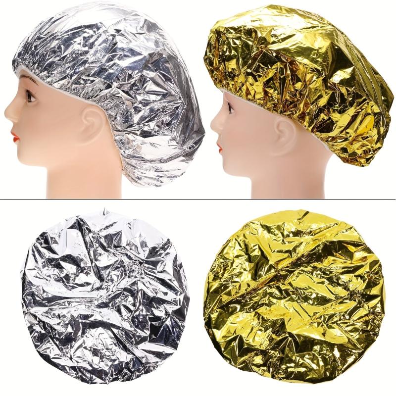 Hair Cap Heat Insulation Hat Salon Aluminum Foil Cap Deep Conditioning