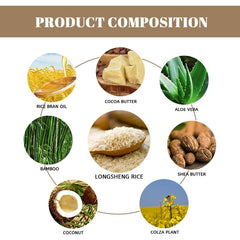 100g Natural Rice Shampoo Soap Repairs Bifurcated Damaged Hair