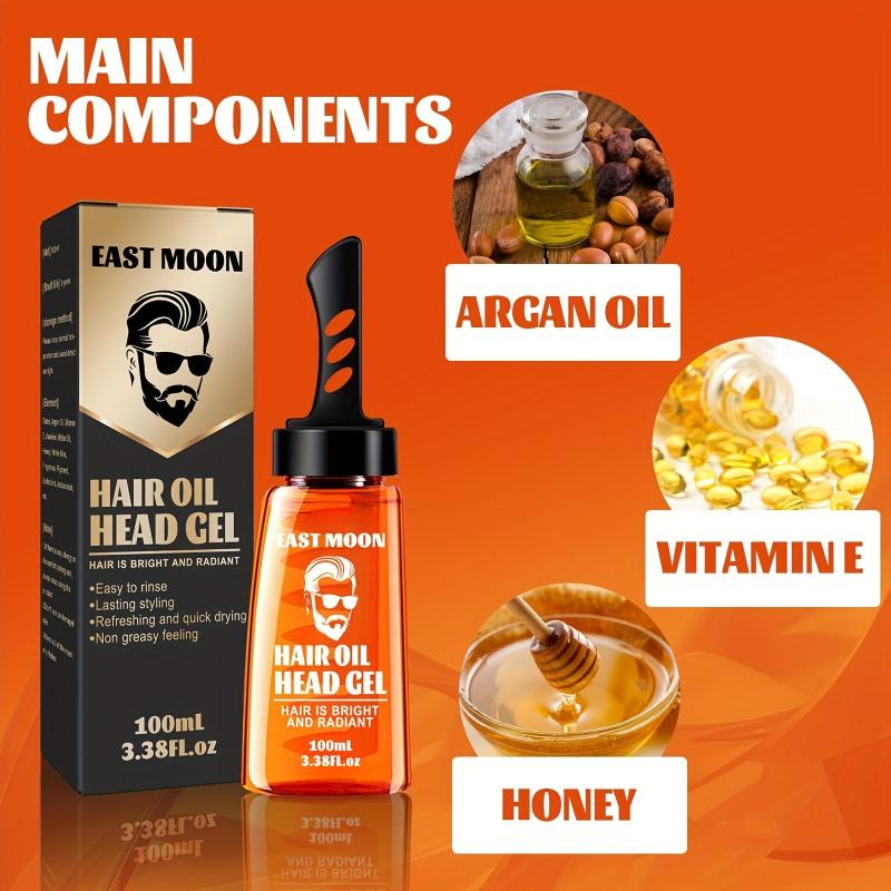 Men's 2 in 1 Hair Cream with Comb Styling Gel and Wax
