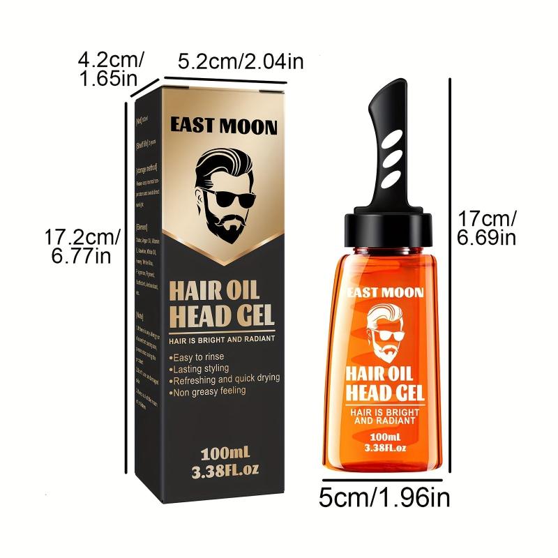 Men's 2 in 1 Hair Cream with Comb Styling Gel and Wax