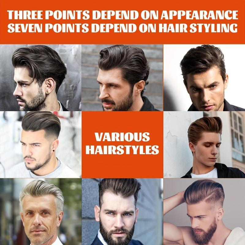 Men's 2 in 1 Hair Cream with Comb Styling Gel and Wax