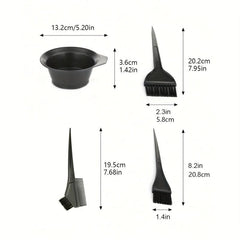 Pro Hair Coloring Kit Hair Dye Tool Brush Bowl for Salon Home Use