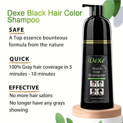 Instant Hair Dye Shampoo 3-in-1 Natural Colors - Lasts 30 Days