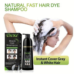 Instant Hair Dye Shampoo 3-in-1 Natural Colors - Lasts 30 Days