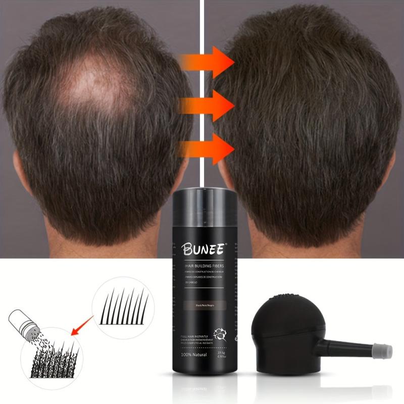 Hair Building Fibers Kit Set - Hair Thickening Fibers & Spray Applicator Pump