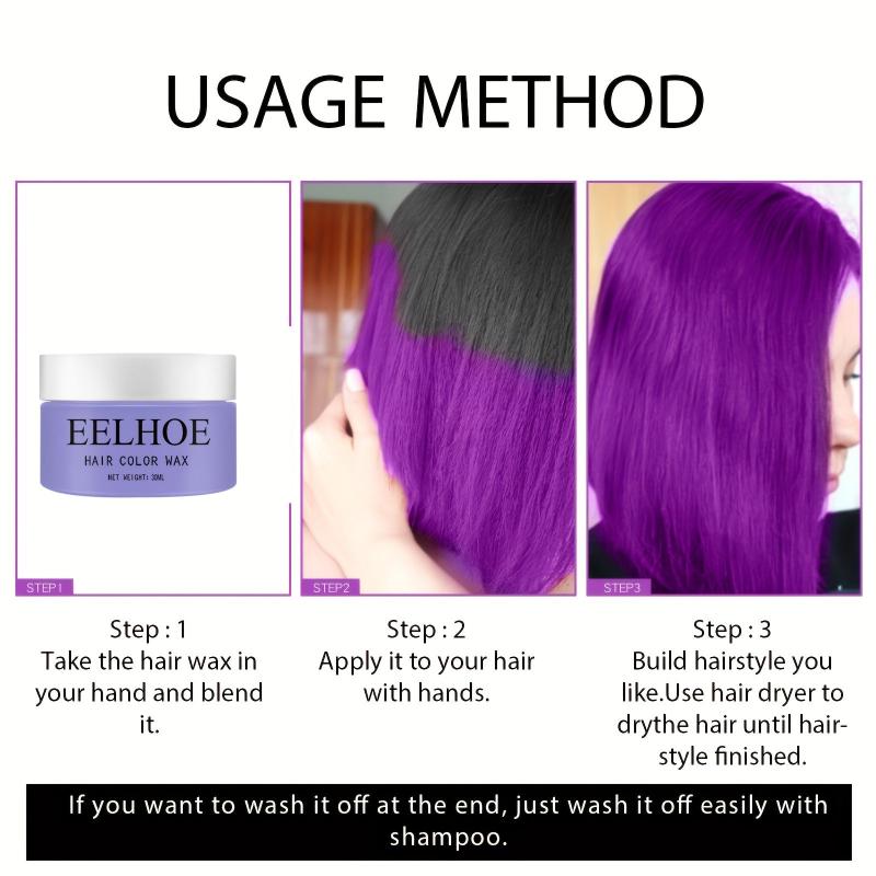 Washable Temporary Hair Wax for Natural Hair Styling - Halloween Hair Dye Cream