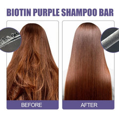 Purple Shampoo Bar For Blonde Hair With Biotin - Vegan Solid Shampoo Bar
