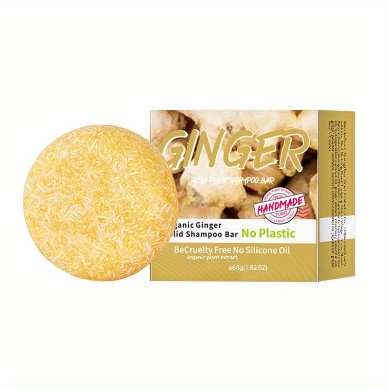 Organic Ginger Shampoo Soap Stick - Eco-Friendly Hair Care