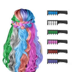 Hair Chalk Comb for Girls Age 4-10 Washable Hair Chalk for Halloween