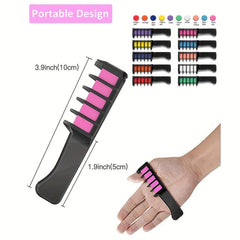 Temporary Hair Dye Chalk Comb - Birthday Halloween Christmas