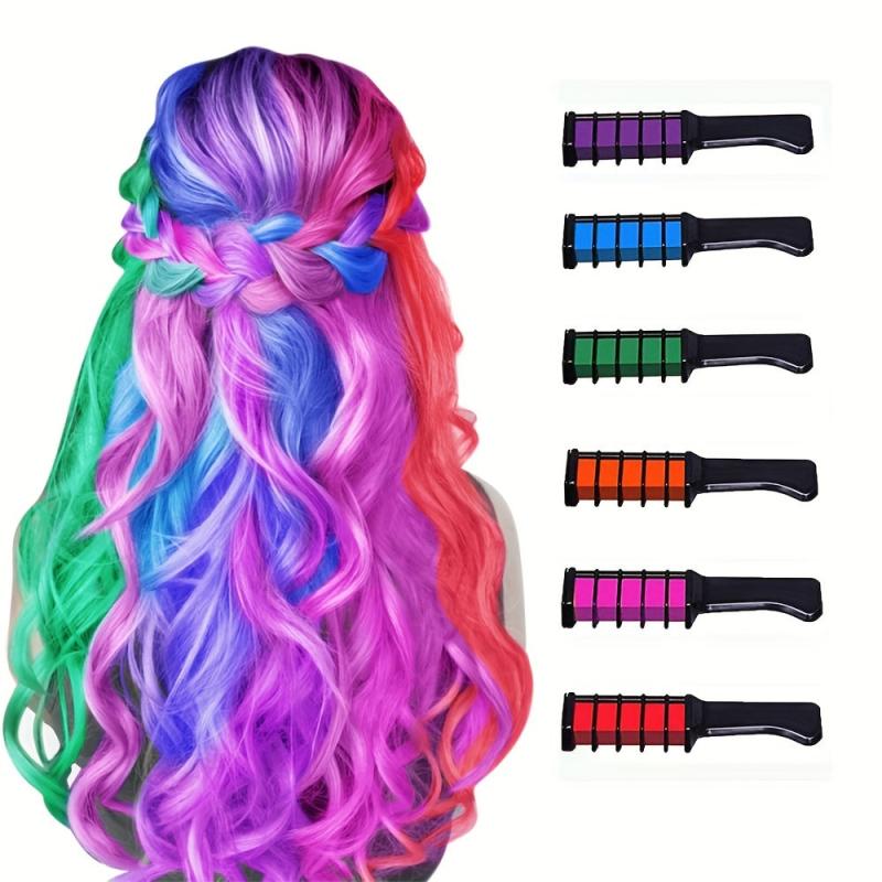 Temporary Hair Dye Chalk Comb - Birthday Halloween Christmas