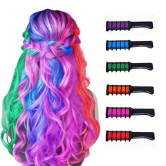Temporary Hair Dye Chalk Comb - Birthday Halloween Christmas