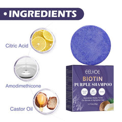 Biotin Purple Shampoo Soap - Repair Frizz Damaged Hair