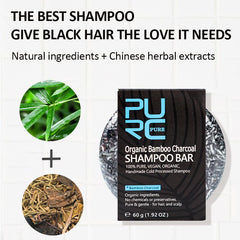 Charcoal Gray Hair Dye Shampoo Bar Clean Detox Soap