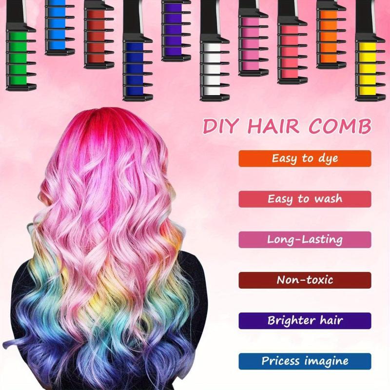 Washable Hair Chalk Comb for Girls Halloween Cosplay Age 4